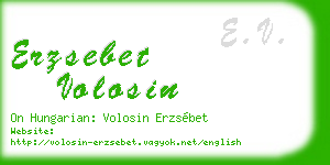 erzsebet volosin business card